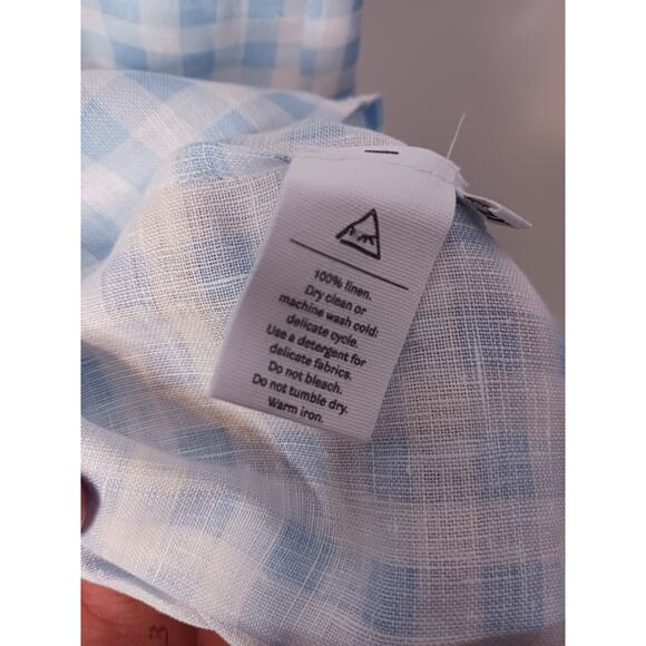 SLEEPER Gingham Belle Mid-Length Dress, size XL, 100% Linen, NWT - Picture 10 of 14